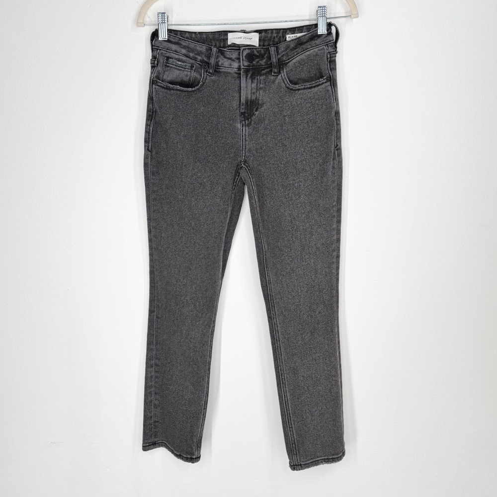 Dear John Blaire Straight High Rise Jeans Gray Black Women’s Size 25